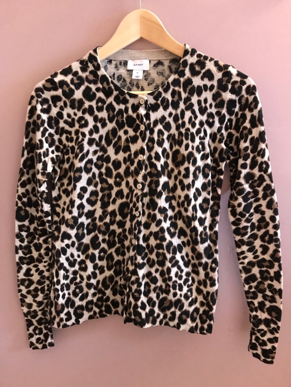 Old Navy leopard-print cardigan